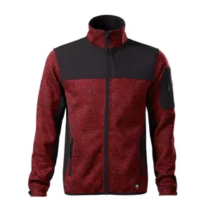 Softshell jacket MALFINI RIMECK ADL 550C4 — men's knitted 350 g/m² marlboro red