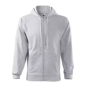 Vīriešu džemperis MALFINI Trendy Zipper 410, 300 g/m², pelēkās melange