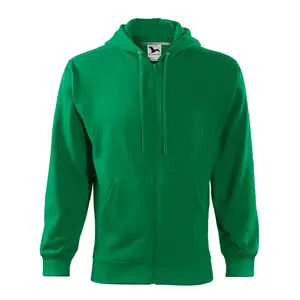 Vīriešu džemperis MALFINI Trendy Zipper 410, 300 g/m², Kelly green