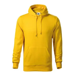 Vīriešu džemperis MALFINI Cape 413 320 g/m² Dzeltens, apaļš kakls, garas piedurknes