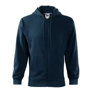Džemperis MALFINI Trendy Zipper 410 tumši zils 300 g/m², vīriešu, ar rāvējslēdzēju