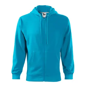Džemperis MALFINI Trendy Zipper 410, vīriešu, Blue atoll, 300 g/m²