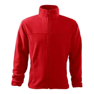Fleece sweater RIMECK Jacket 501, men's, red, 280 g/m²