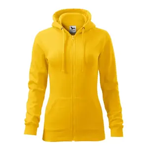 Sieviešu džemperis MALFINI Trendy Zipper 411, 300 g/m², dzeltena