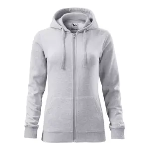 Sieviešu džemperis MALFINI Trendy Zipper 411, 300 g/m², pelēkā melange