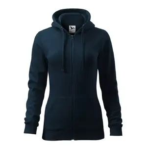 Sieviešu džemperis MALFINI Trendy Zipper 411 tumši zils 300 g/m²