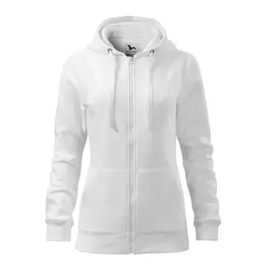 Sieviešu džemperis MALFINI Trendy Zipper 411, 300 g/m², balts