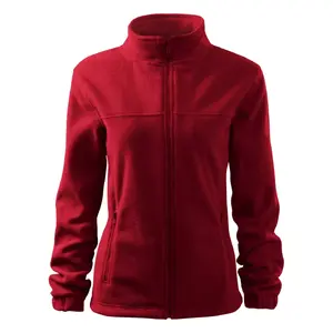 RIMECK women's fleece sweater jacket 504 Marlboro red 280 g/m², warm midweight layer