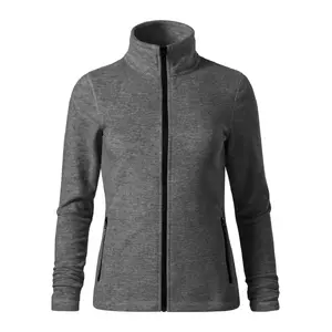 Fleece džemperis MALFINI Factor 300 g/m² — sieviešu, melnā melanža