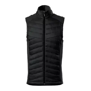 Hybrid men's vest MALFINI Cross 557 250 g/m² Black — sleeveless insulated vest, lightweight core 250 g/m²