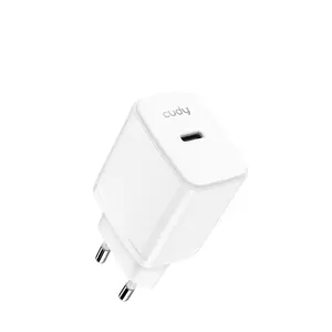 Cudy CH25 1.0 Universal USB-C GaN AC Charger 25W Fast Charging with Overheating and Over Voltage Protection White