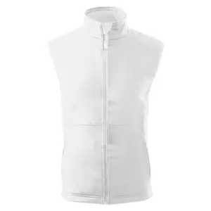 Softshell Vest MALFINI Vision 517 White 280 g/m² — men's sleeveless outer layer, breathable windproof
