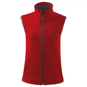 Softshell vest MALFINI Vision 516, women's, red, 280 g/m²
