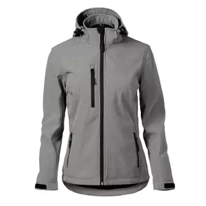 Softshell jacket MALFINI Performance 521 — women's, dark gray melange, 300 g/m²