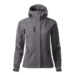 Женская softshell куртка MALFINI Nano 532 — 280 г/м², стально-серого цвета