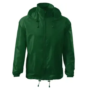 Unisex vēja un lietus jaka MALFINI Windy 524 — pudelēs zaļa, modelis ADL 52406
