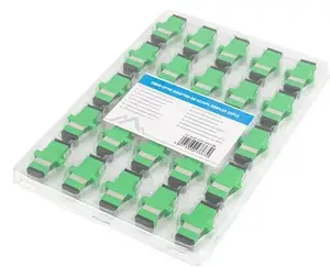 Fibre optic adapter LANBERG SC/APC single-mode FA-SCAP-SS01-2501-BK black/green