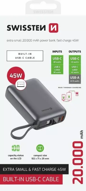 Power Bank Swissten 22013976 Photo 5