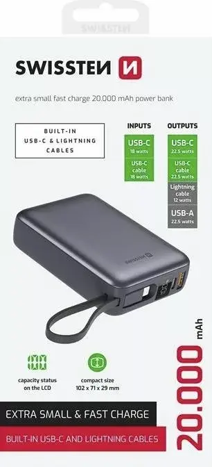 Portable Power Bank Swissten 22013945 Photo 5