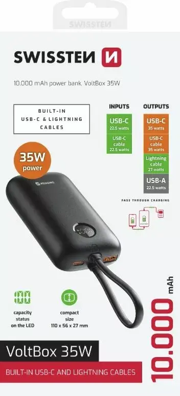 Portable Power Bank Swissten Voltbox 22013936 Photo 4