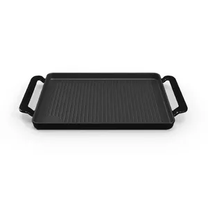 Special cast-iron grill accessory for DE DIETRICH HoriZone induction hob DAIG001B — 30×240×420 mm, 4.60 kg