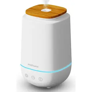Ultrasonic aroma diffuser Medisana AD 650 White Wood, 0.2 L tank, 15–25 ml/h, LED backlight, touch control