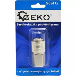 Пневматическая быстросъёмная муфта женская GEKO G03412 1/4" внутренняя резьба (блистер)