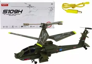 Радиоуправляемый военный вертолет LEANToys Syma S109H Apache цвета хаки