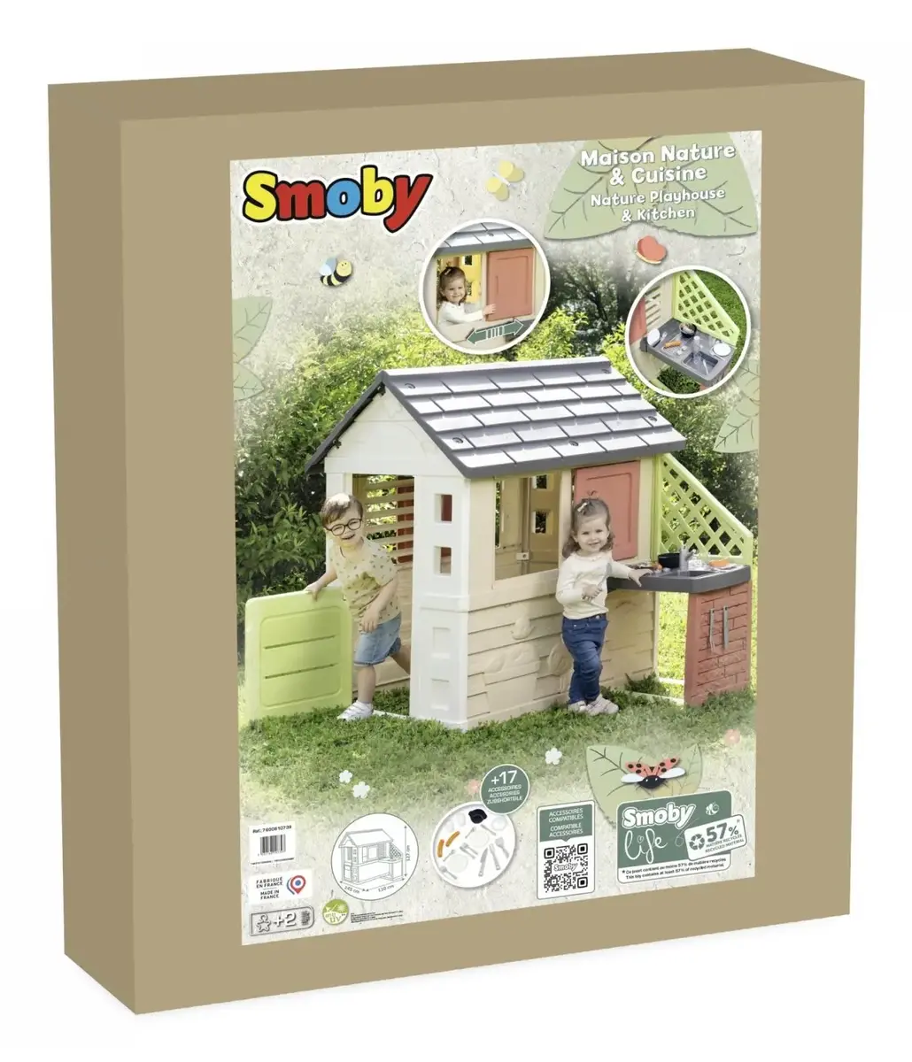 Smoby Nature Playhouse with Kitchen Photo 5