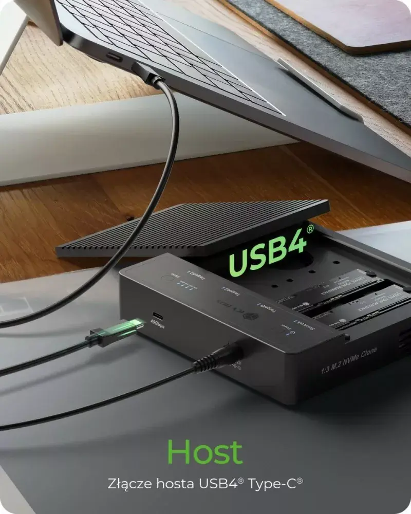 icybox IB-4013MCL-C4 4-bay M.2 NVMe USB 3.1 docking station Photo 7