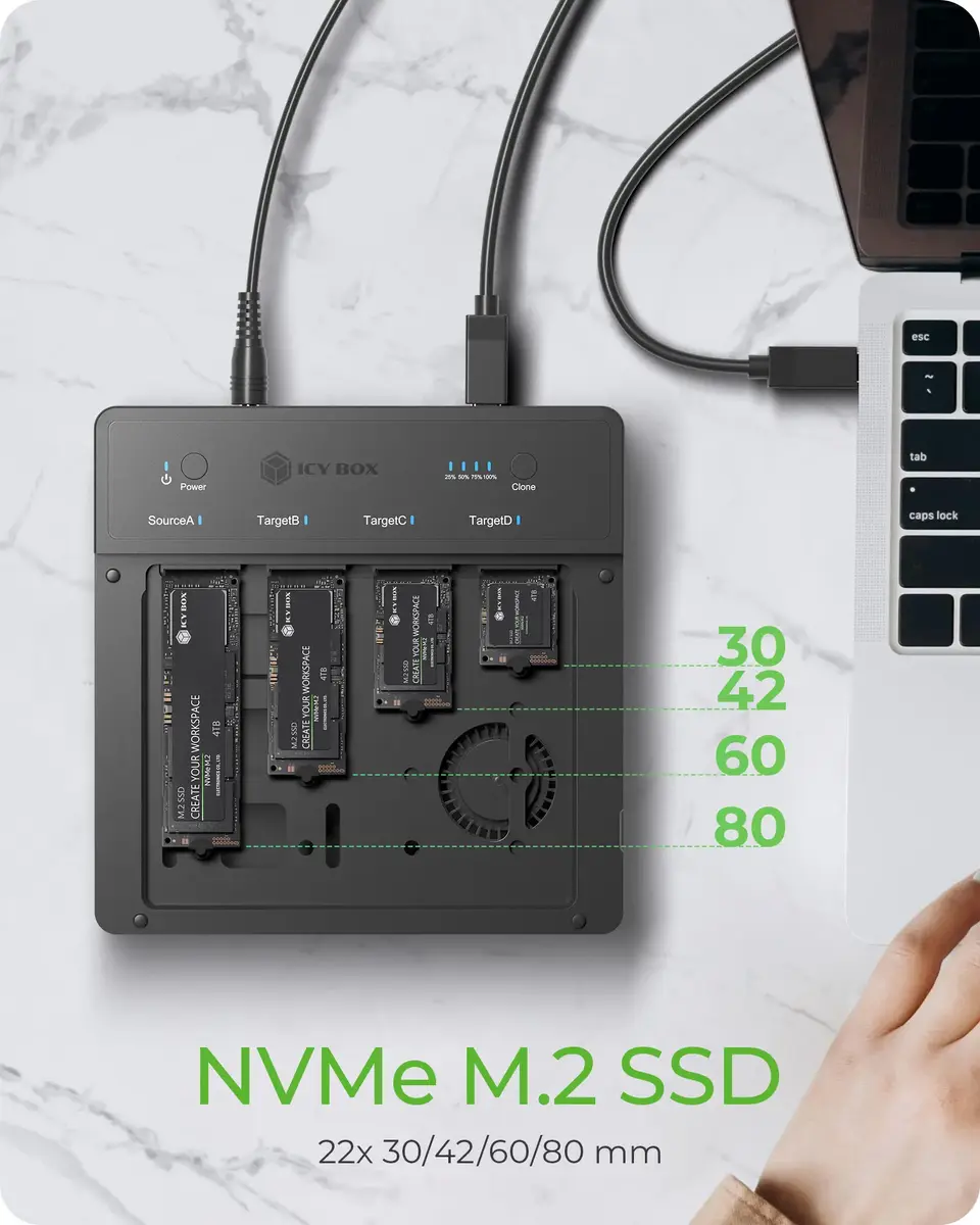 ICY BOX IB-4013MCL-C4 NVMe M.2 SSD dokstacija Photo 4