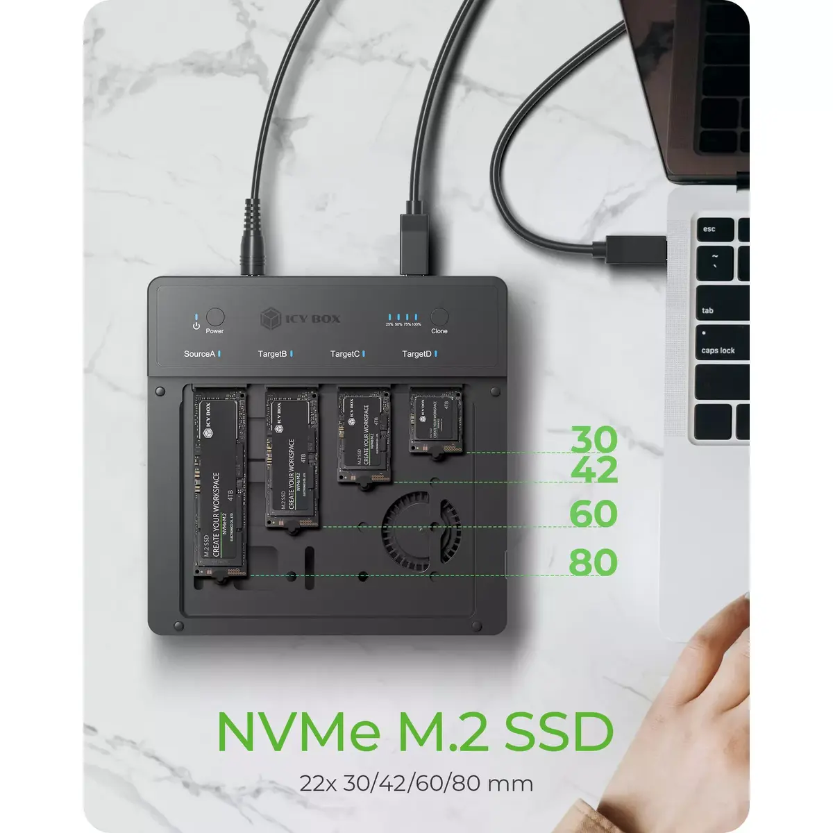 RAIDSONIC IB-4013MCL-C4 NVMe M.2 SSD duplicator Photo 4