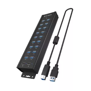 USB-концентратор RAIDSONIC IB-HUB1720-U3 20-в-1 с внешним блоком питания и кнопкой вкл/выкл