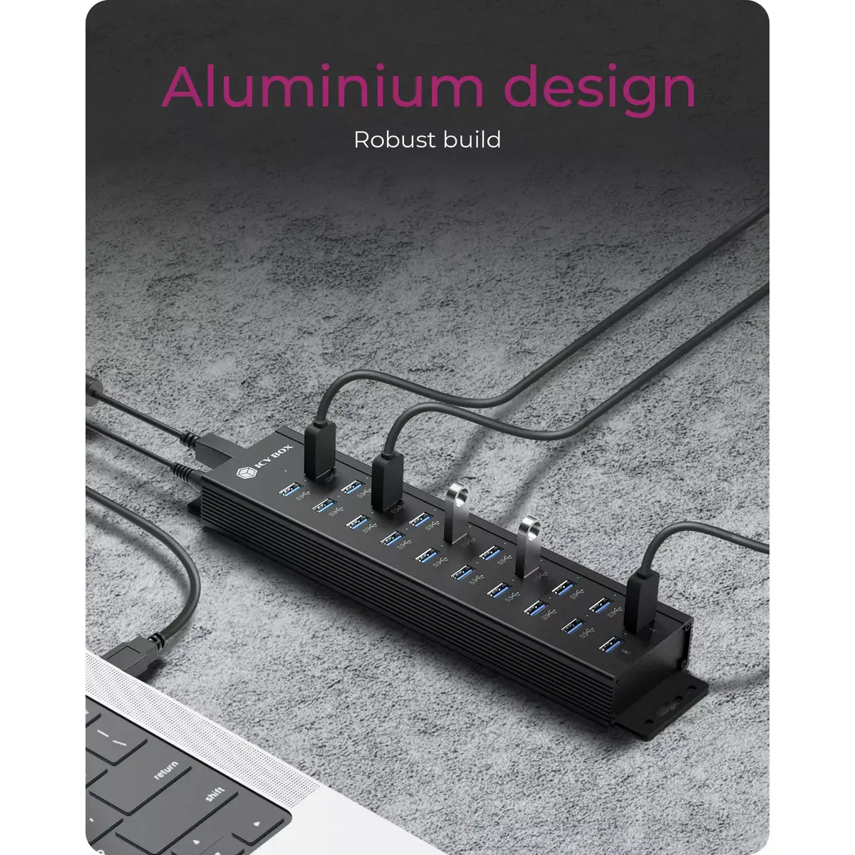RAIDSONIC IB-HUB1720-U3 USB-концентратор 20-в-1 Photo 4