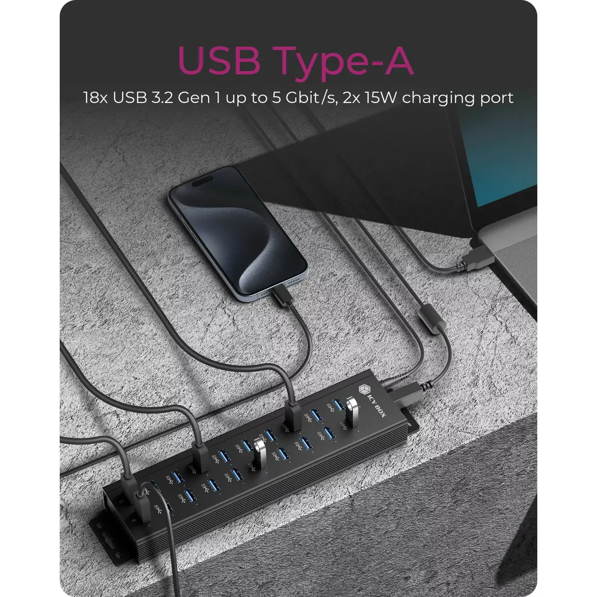 RAIDSONIC IB-HUB1720-U3 USB-концентратор 20-в-1 Photo 5