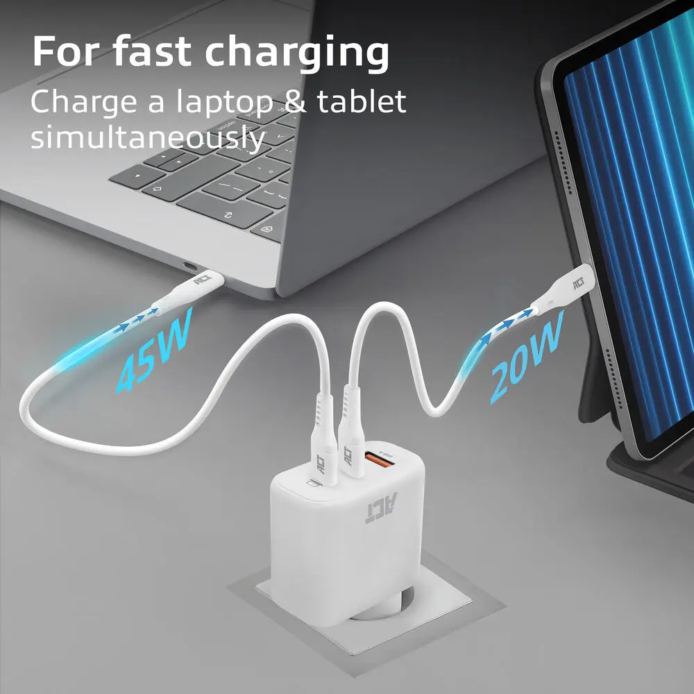 ACT AC2170 65W 3-Port USB Charger Photo 4