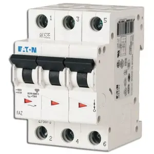 Автоматический выключатель EATON FAZ-B63/3, 3 полюса, характеристика B, 63A, 15кА