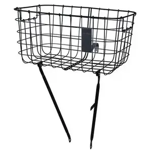 Front bicycle basket Basil Robin 27 L, steel, black, 470×310×250 mm