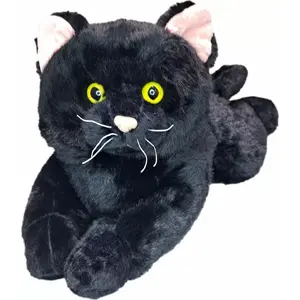Cat figurine Madej leżący 45 cm black — decorative sculpture 45cm