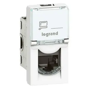 Legrand 076563 Mosaic RJ45 Category 6 STP Single Data Socket