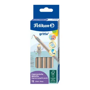 Zīmulis Pelikan griffix HB trīsstūrveida grafīts 3.5 mm garums 140 mm 12 gab.