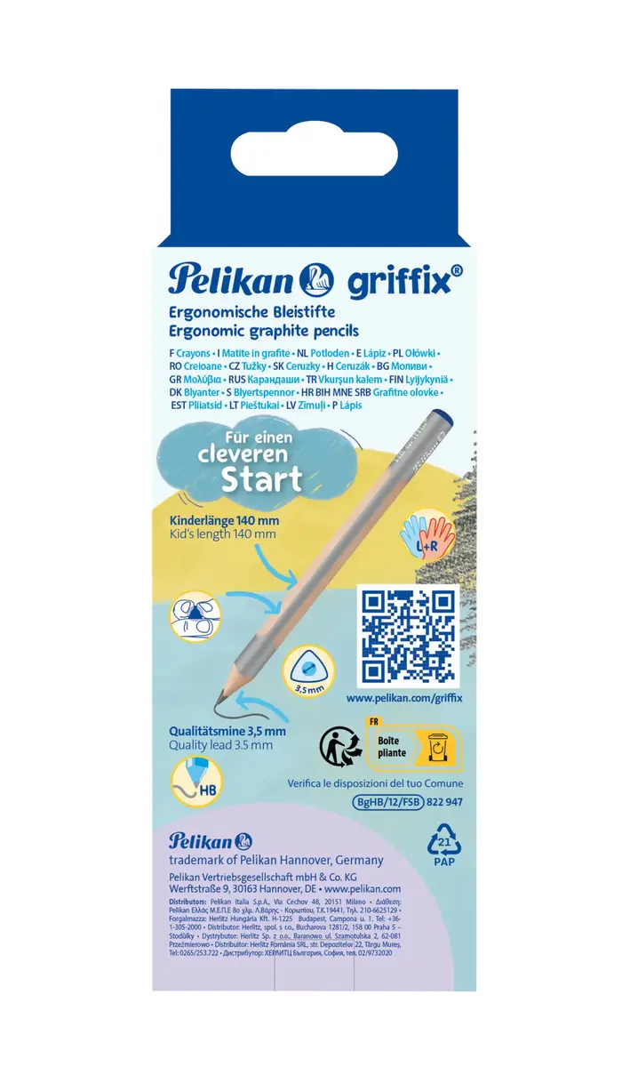 Zīmulis Pelikan griffix HB 3.5 mm trīsstūrveida, 12 gab. Photo 2