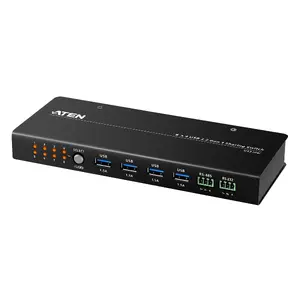 KVM slēdzis ATEN US3384I-AT USB tastatūra pele melns metāls