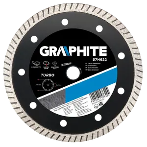 Diamond cutting disc 125 x 22.2 mm GRAPHITE 57H621 – for cutting stone and concrete