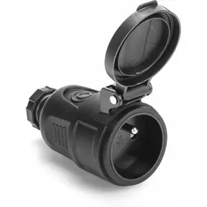 Hermetic electrical socket Plastrol HAND PRO LINE PLASTROL GN-44H/K IP44 2P+Z 16A black