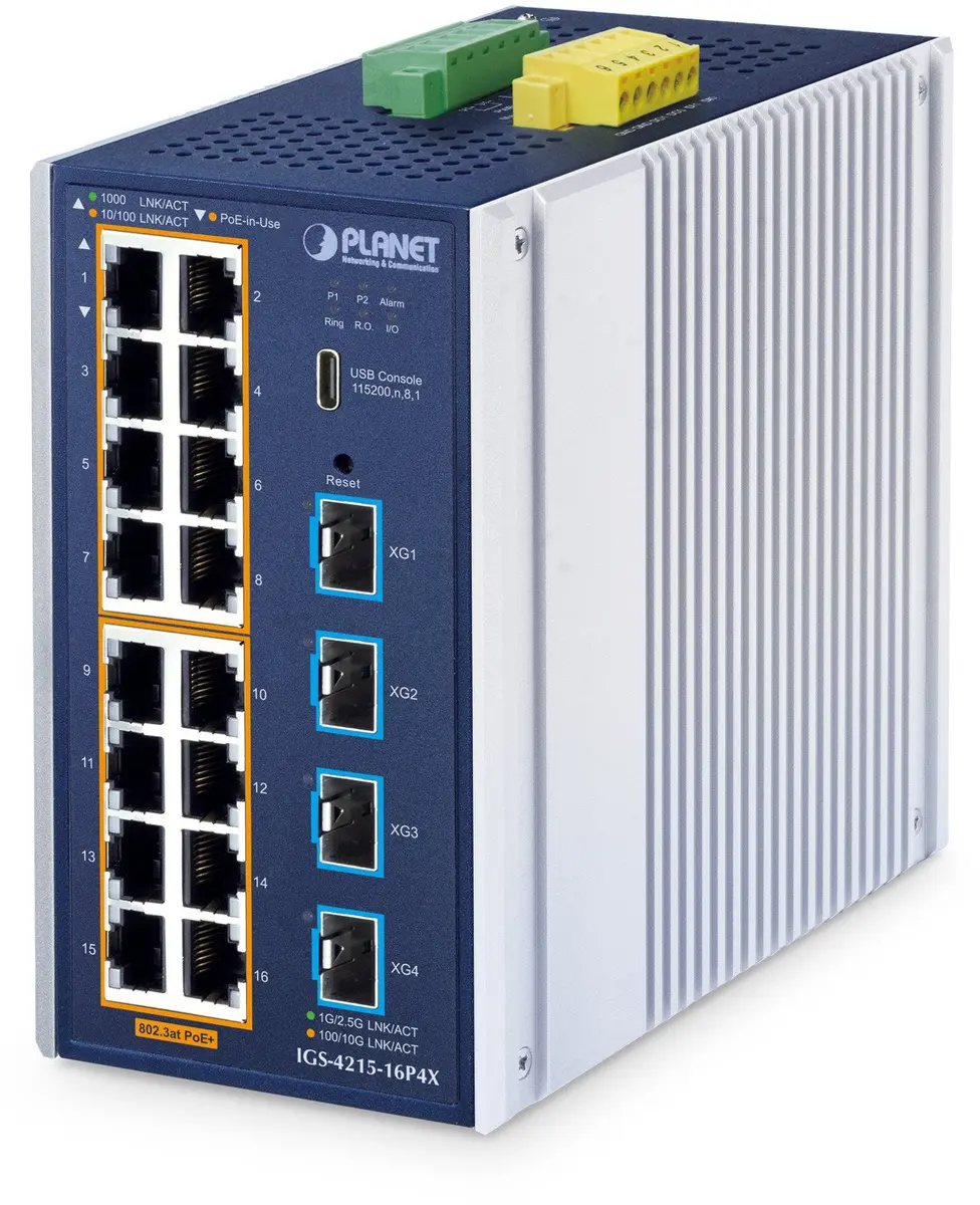 Pārvaldāms Ethernet slēdzis PLANET ndustrial L2+