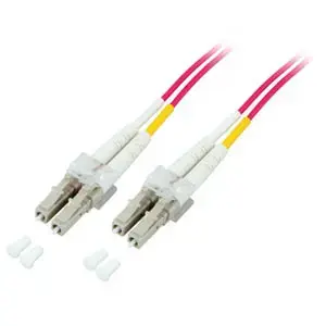 Fibre optic duplex patch cable EFB Elektronik LC–LC 0.5 m OM4 50/125 µm violet
