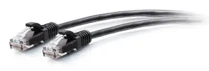 C2G 1ft (0.3m) Cat6a Snagless Unshielded (UTP) Slim Ethernet Patch Cable Black RJ-45 10000 Mbit/s