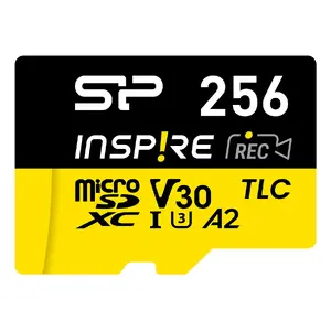 Карта памяти MicroSDXC Silicon Power 256 ГБ UHS‑I U3 Class 10, 170/150 МБ/с, водозащищённая, с адаптером SD