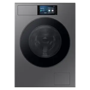 Стиральная машина с фронтальной загрузкой Samsung WF90F09C4SU4, 9 кг, 1400 об/мин, глубина 60 см, серебристая, класс энергопотребления A